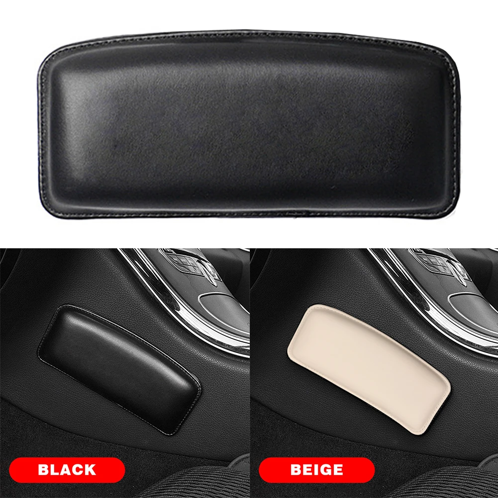 Knee Cushion Leather Knee Pad for Car Interior Pillow Comfortable Elastic Cushion Memory Foam Universal Thigh Support Accessories 18X8.2cm