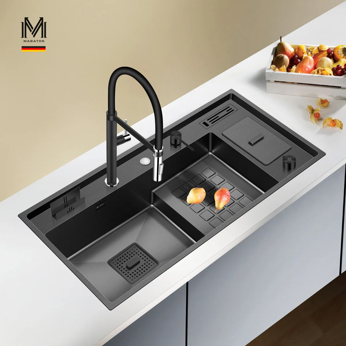 ASRAS 10048NJ Large Size Kitchen Sink 304 Stainless Steel Sinks Above Counter or Undermount