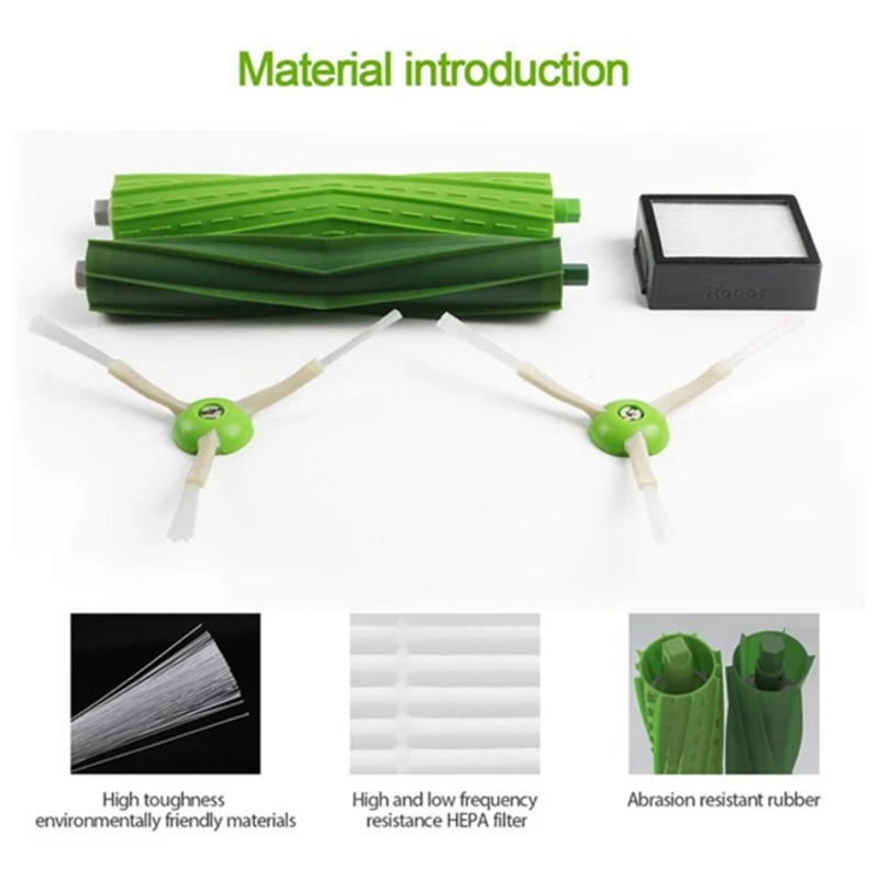 for IRobot Roomba J7 J7+ I7 I7+ I3 I3+ I4 I4+ I6 I6+ I8 I8+ E5 E6 E7 Main Vacuum Cleaner Side Brush HEPA Filter 4