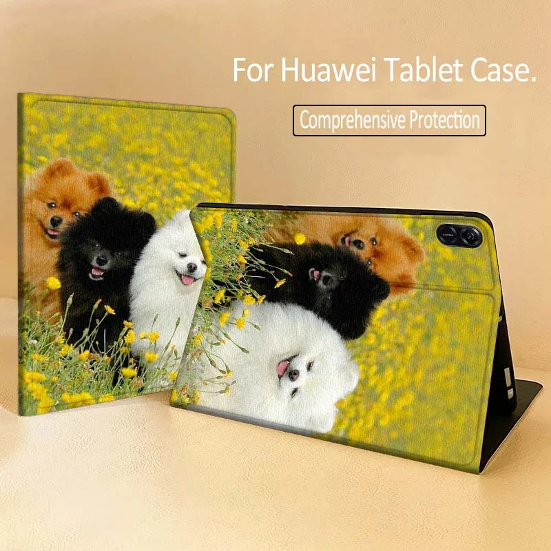 Cute Cartoon Dog Flower Art Soft Tablet Case - Perfect Gift