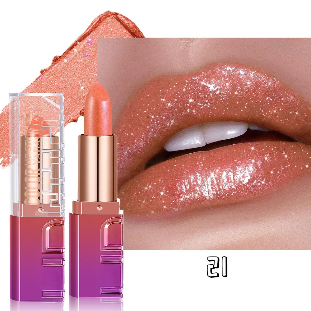 Schimmernder Perlglanz Lippenstift Mit Goldpartikeln Metallic_voghion.com