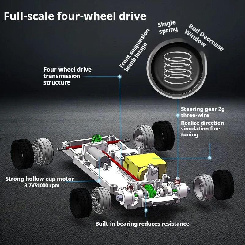 RC car 1:43 RC Racing Car 2.4G High Speed Radio Controlled Mini Remote Control Model Toys for Kids Birthday Gifts 5