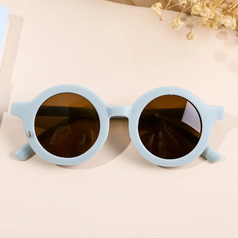 Kids Sunglasses Children Sunglasses New Lovely Kids Baby Sunglasses Children Sun Glasses Round Street Beat Baby Boy Girls Eyeglasses Cute Shades Outdoor Look