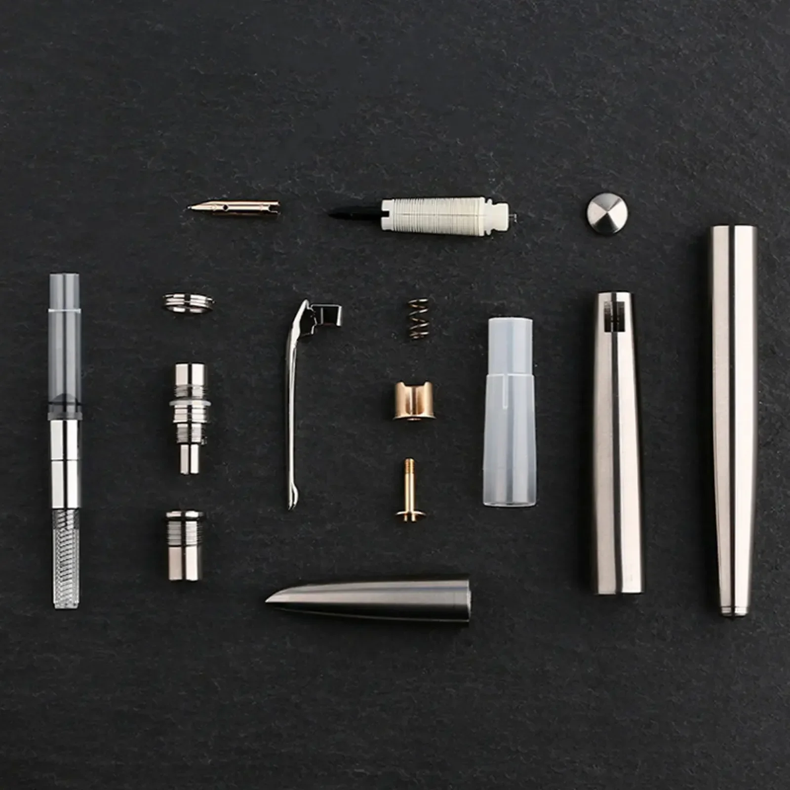 Majohn Ti200 Metal matte Fountain Pen Titanium Alloy Ink Pen Iridium F 14K Gold Nib  Office School Stationery Business Gift pens 6