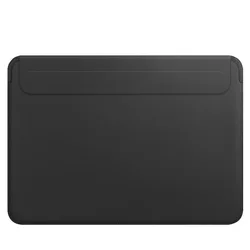 Premium Waterproof Leather Laptop Sleeve - 14.2 inches (Black)