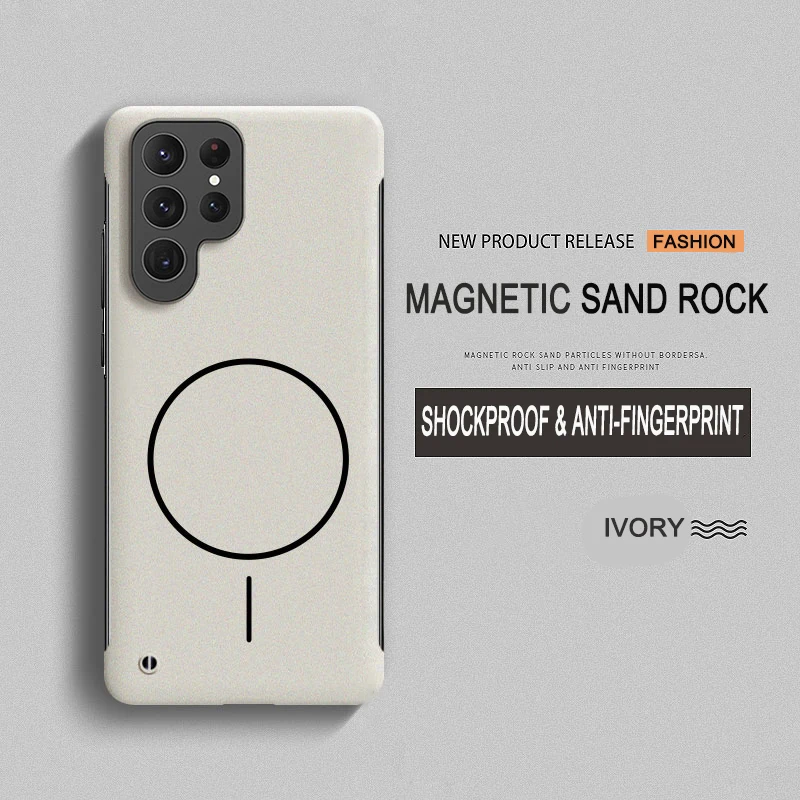 Fundas de teléfono magnéticas sin marco esmeriladas mate para Magsafe Samsung S25 S24 S23 S22 S21 S20 FE Note 20 10 Plus Ultra Cover