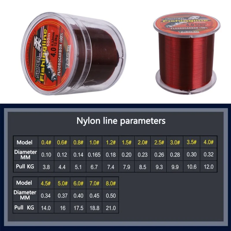 500M Nylon Monofilament Fishing Line 4