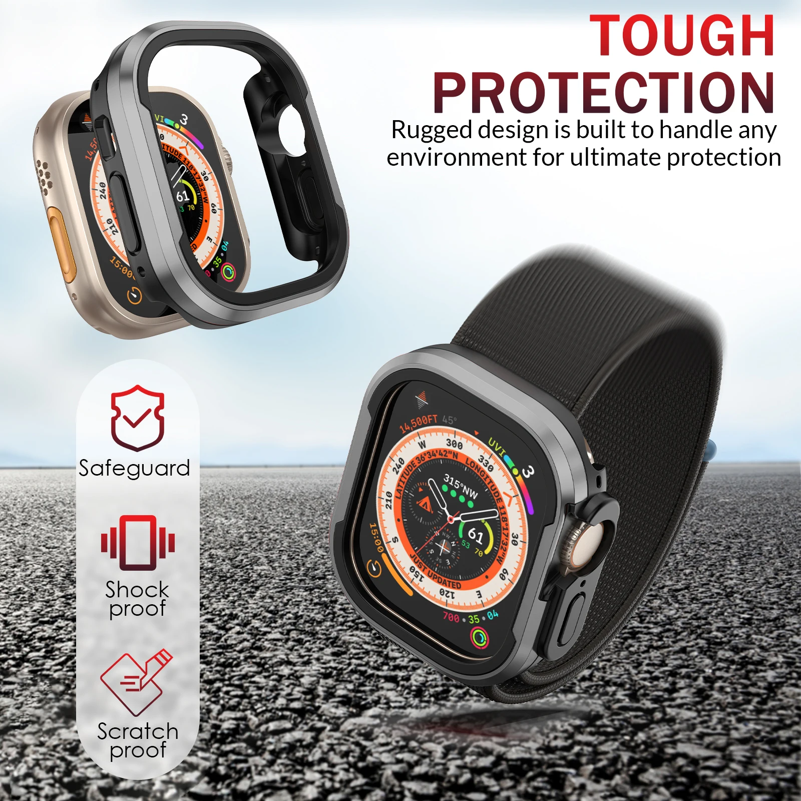˷̴ ձ ̽  ġ Ʈ 49mm ø 8 7 6 5 4 TPU  + ݼ , iWatch 45mm 41mm 44mm 40mm Ŀ