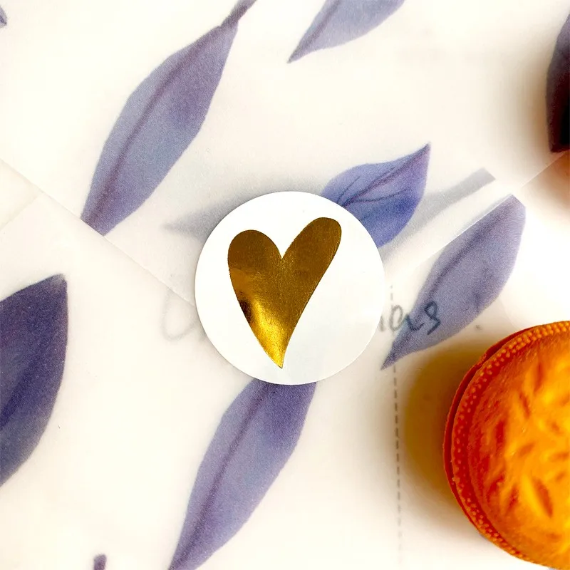 

1600pcs/lot Sealing sticker Hot Stamping Love Decoration Gift Box Decoration Packaging Sealing Stickers
