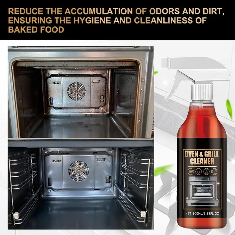 Oven and grill cleaner spray decontamination deodorization oil removal agent Suitable for microwave oven air fryer