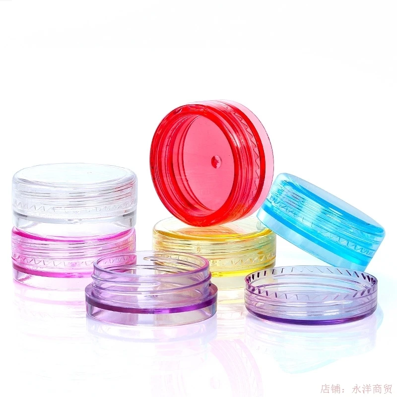 

20pcs 2g Portable Plastic Cosmetic Empty Jars Travel Clear Bottles Plastic Lip Balm Container Pots Eyeshadow Cream Cosmetic Jar