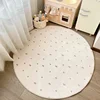 Fresh and Simple Rugs for Bedroom Round Fluffy Bedside Mat Covered with Large Area Carpets for Living Room Soft Cloakroom Rug 1