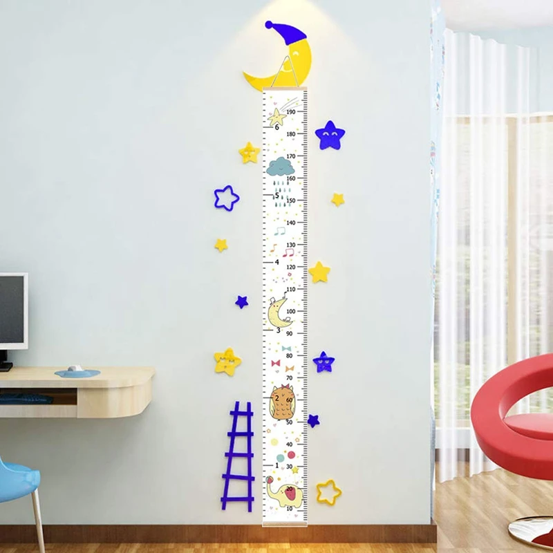 Baby Growth Chart Ruler For Kids,Removable Height Chart Measurement Wall Decoration For Baby Gift 7.9 Inch X 79 Inch