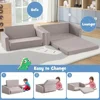 Kids Sofa Couch Toddler Boys Girls 2-in-1 Convertible Sofa Lounger Children Sofa 6