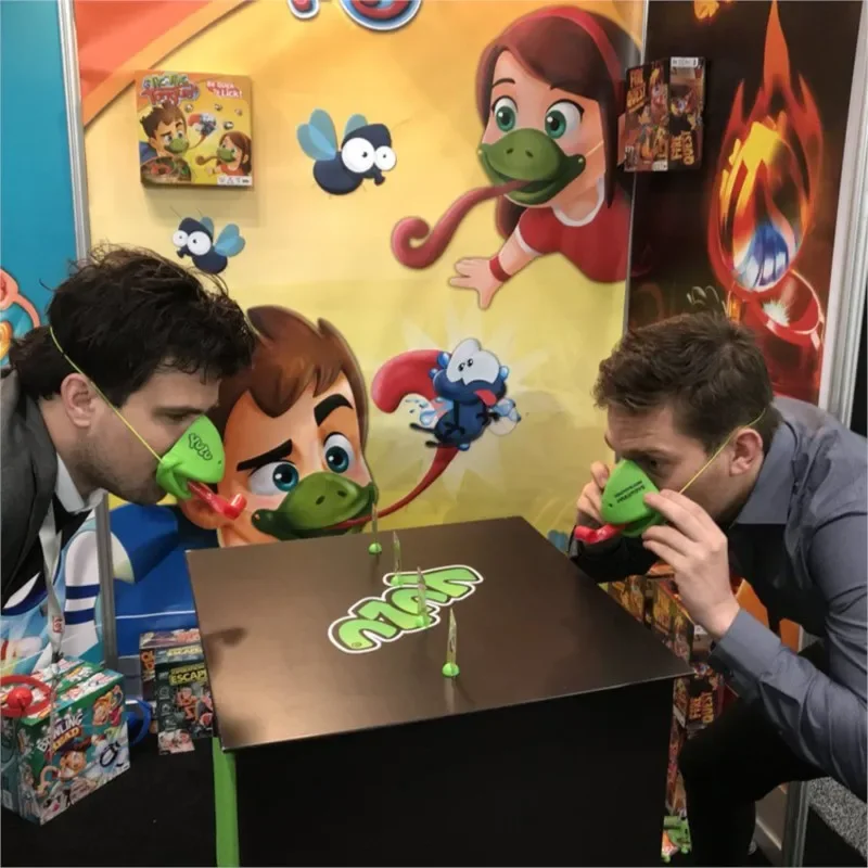 Tic Tac Tongue Competitive party board game Frog Tongue Mask desktop Game Set for parent-child interaction birthday gift for kid 3
