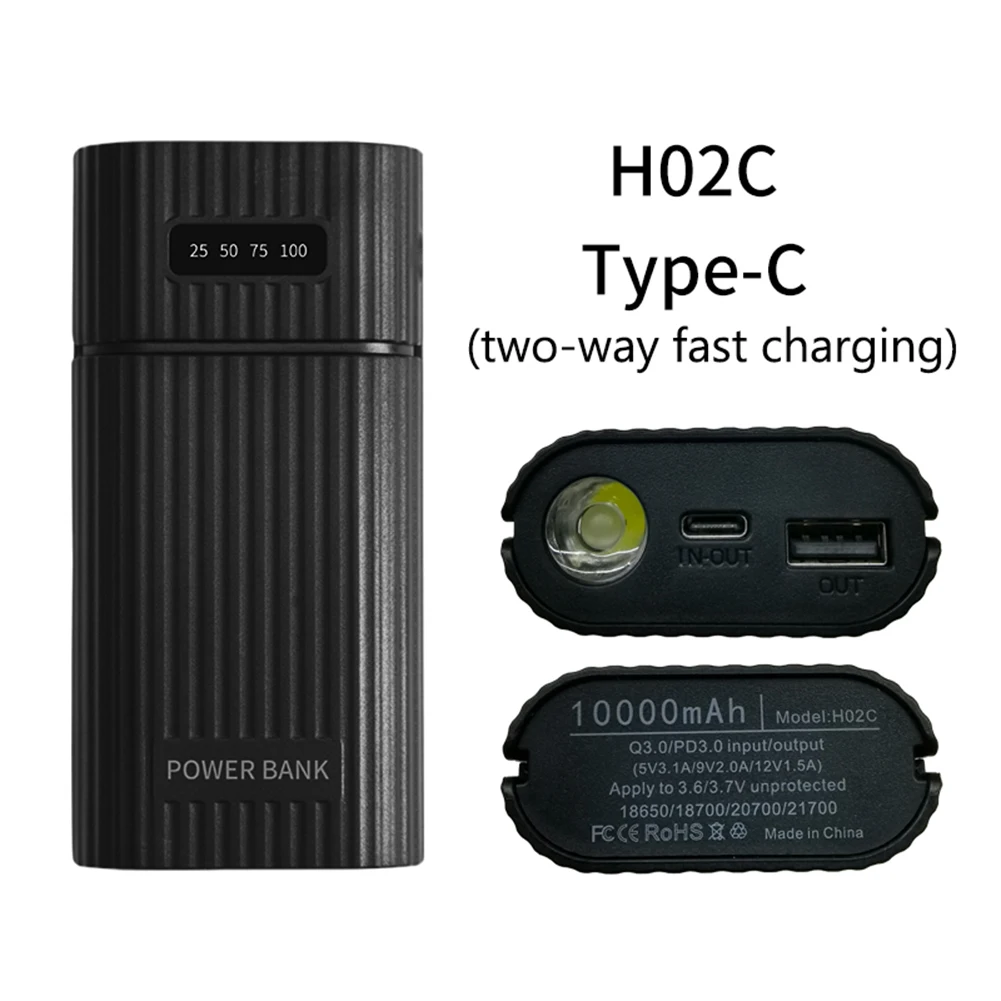 K fai da te 18650 Power Bank carica scatola di immagazzinaggio display digale batteria ricaricabile per caricare telefoni cellulari 3 interfaccia di usca  44