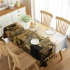 New York City Tablecloth Modern Cityscape Night Scene Rectangular  Living Room Dining  Kitchen Banquet Decorations 6