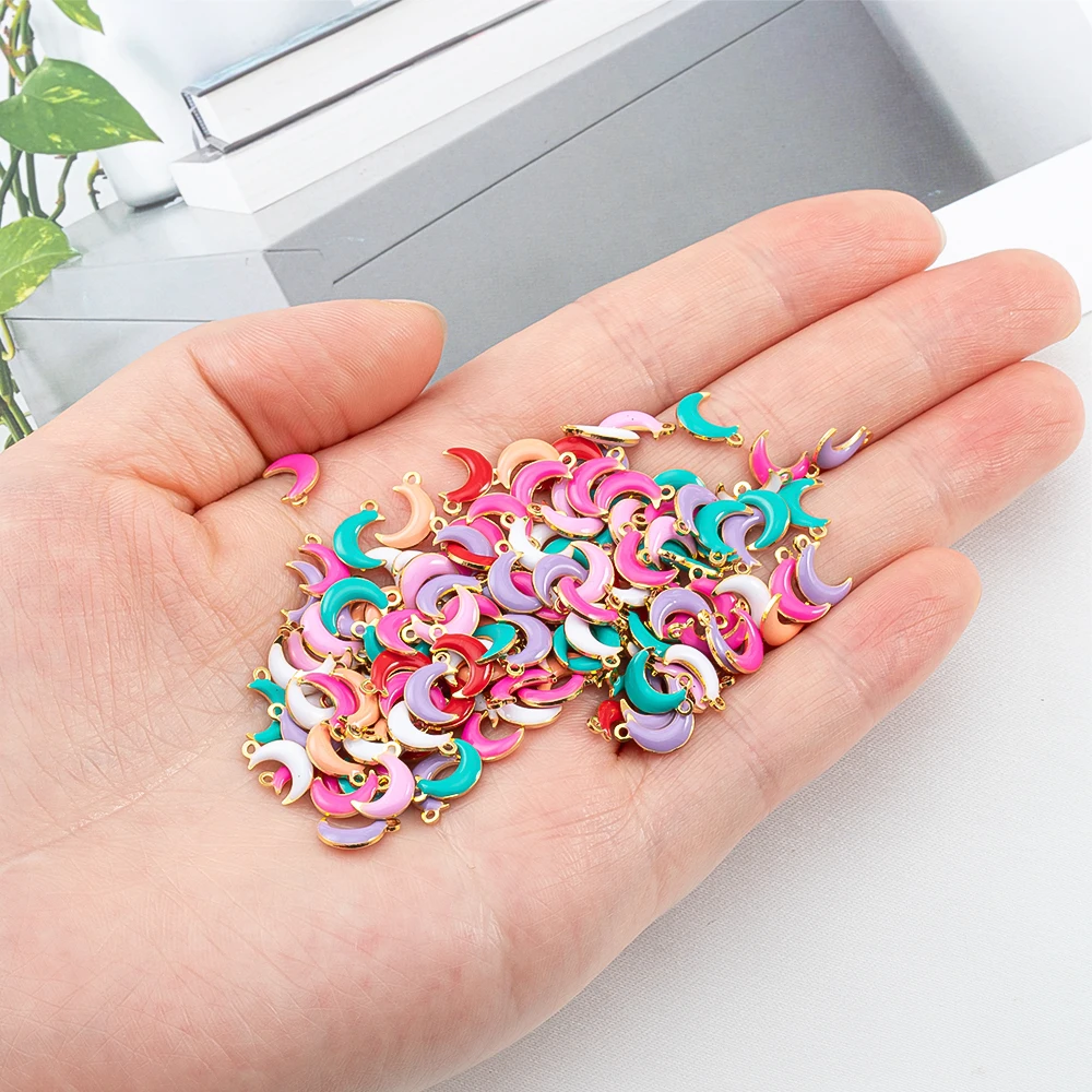20 Stück Edelstahl Bunte Emaille Fisch Charms Anhänger Basis DIY Ozean Halskette Ohrringe Schmuckherstellung Zubehör Erkenntnisse – Detail 39