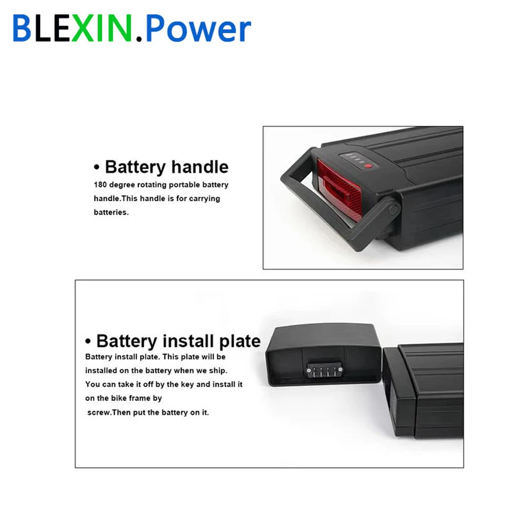 24v rear rack ebike battery Pack 10.4Ah 13Ah 15Ah 17.5Ah 20Ah 250W 350W 500W Electric Bike Rack Carrier Battery Charger