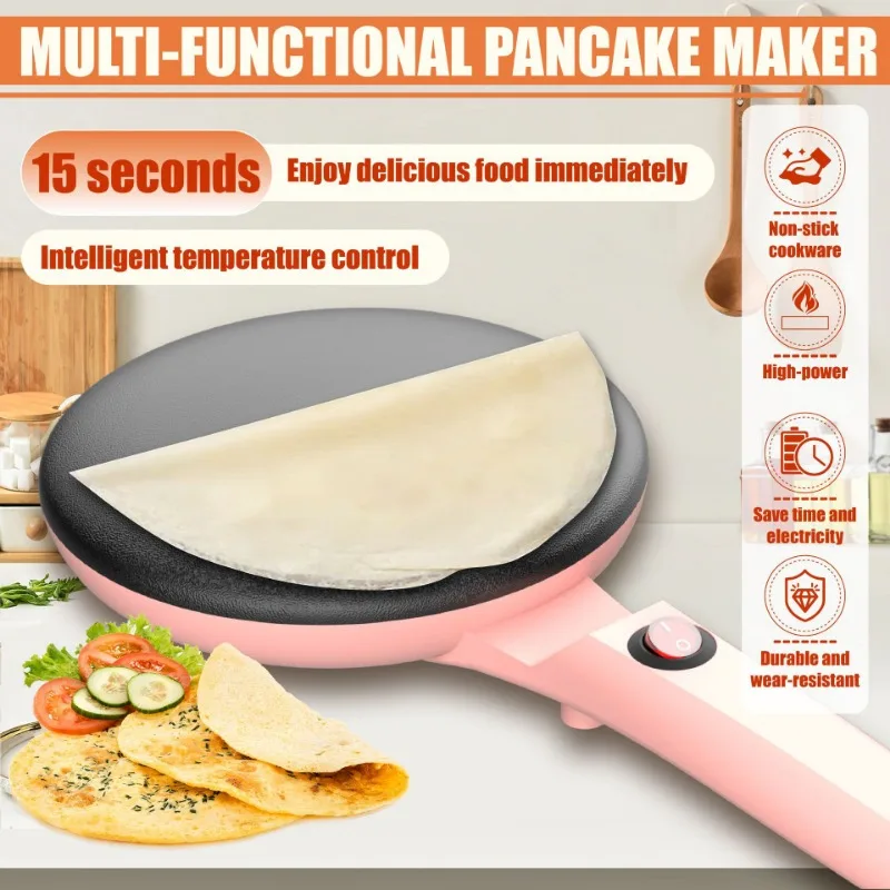 110V/220V Household Non-stick Pancake Machine Electric Crepe Baking Pan Instant Heating Spring roll Pastry Frying Grilling Plate baking pan crepe maker
