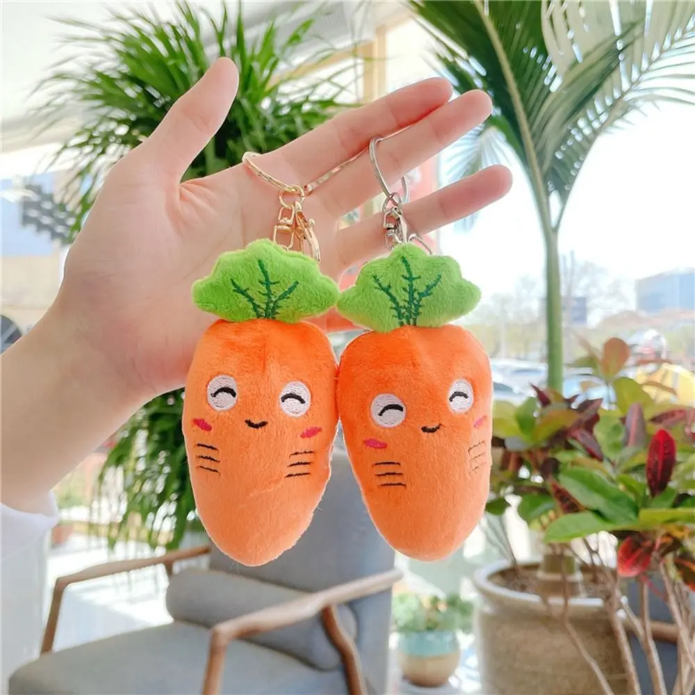 Doll Keychain Backpack Decoration Carrot Plush Keychain Plush Carrot Keyring Vegetables Carrot Keychain Cartoon Key Holder kawaii carrot n times sticky notes creative office decor paper memo pad shipping supplies decoration japanese stationery
