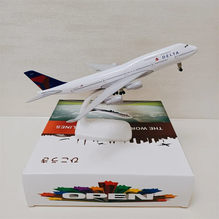 

20cm Alloy Metal Air UNITED STATES Airlines Boeing 747 B747-400 Airways Diecast Airplane Model Plane Model Aircraft with Wheels