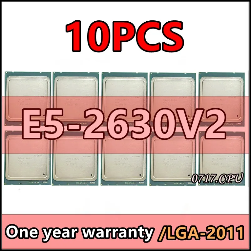 10 шт. E5-2630V2 V2 E5 2630v2 E5 2630 V2 SR1AM 2,1 ГГц с подъемом по ядру Dua Belas 15M 80W LGA 2011