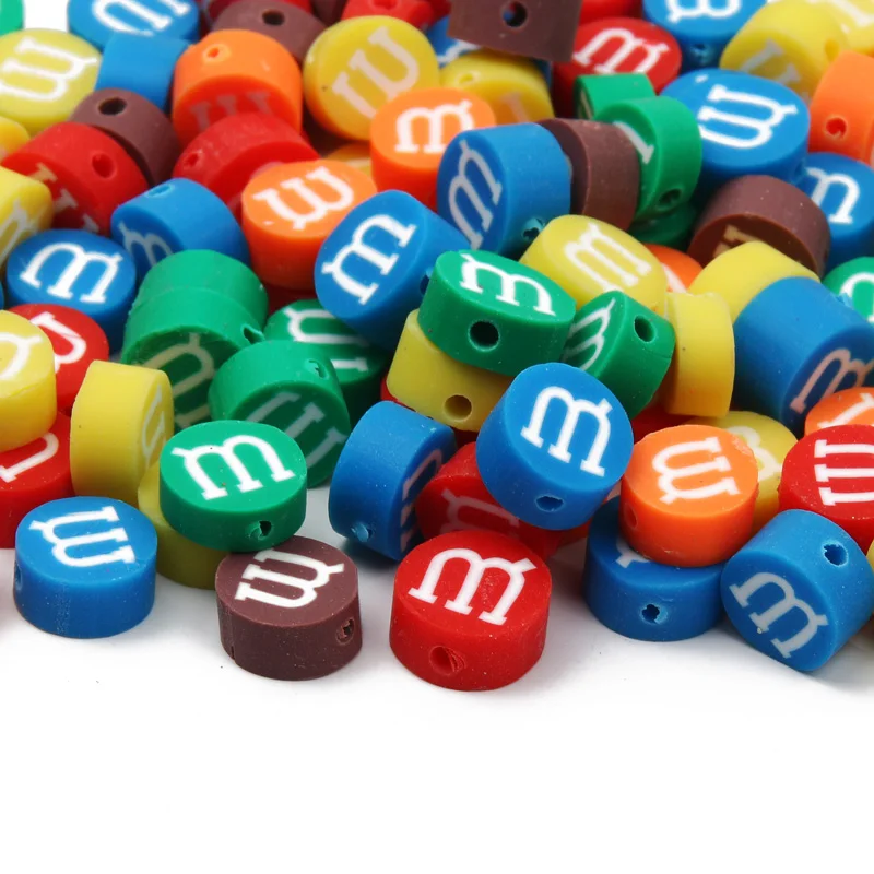 

Бусины из полимерной глины Mix M Beans, разделители для глины, бусины россыпью для изготовления ювелирных изделий своими руками, браслетов, аксессуары ручной работы, 20/50/100 шт.