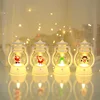 Santa Claus Hanging Lantern Light LED Christmas Lamp Candle Light Retro Small Oil Lamp Merry Xmas Party Home Decor New Year 2025 5