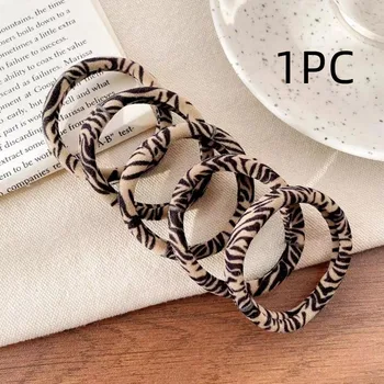 Nuove elastici per capelli ad alta elasticità Stampa leopardata Coda di cavallo senza danni con elastici morbidi Accessori per capelli