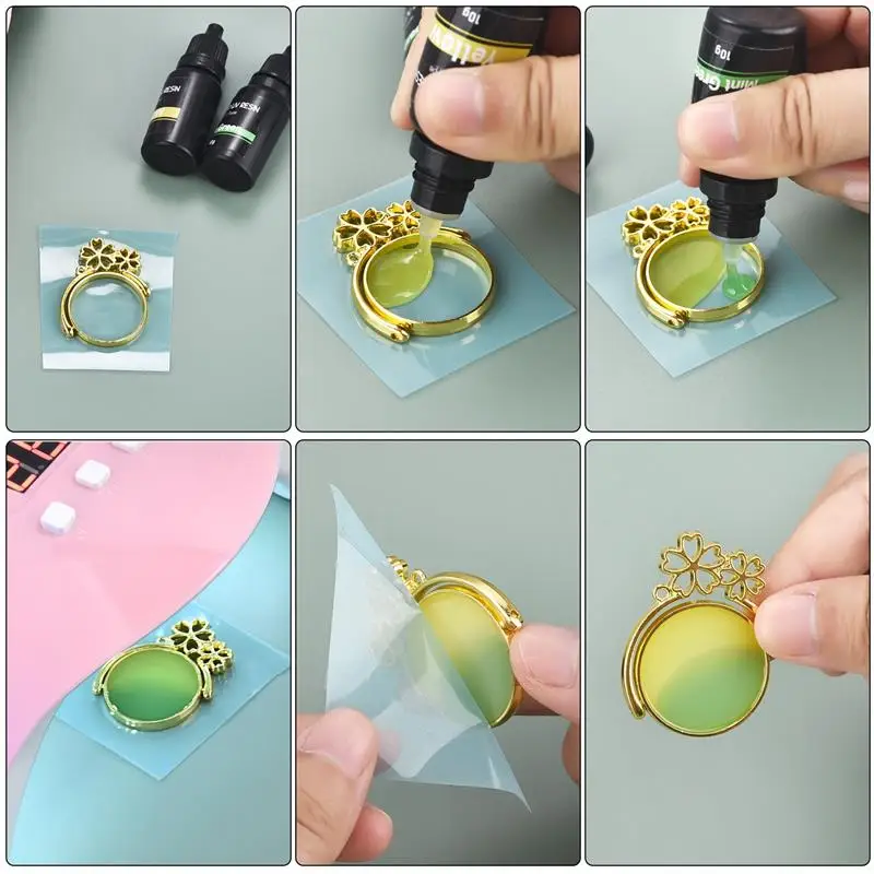 UV resin glue 17 colors UV resin glue 10ml epoxy glue hard ultraviolet curing DIY UV color resin jewelry making quick drying clear