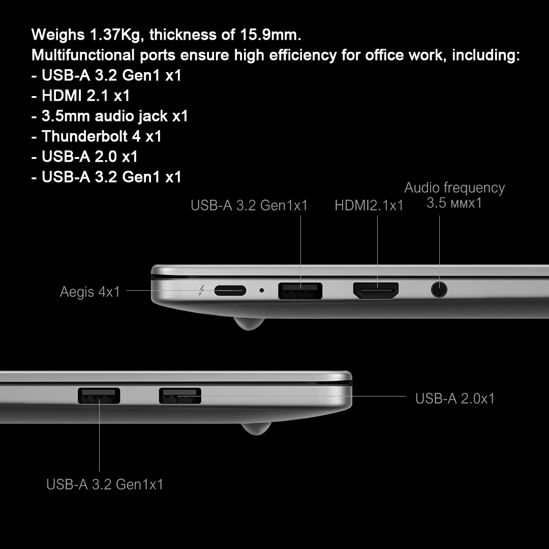 XIAOMI Redmi Book 14 2024 Laptop Intel i5 13500H RAM 16GB SSD 512GB 14"Inch 2.8K 120Hz Windows 11 Notebook Ultrabook Computer PC 6