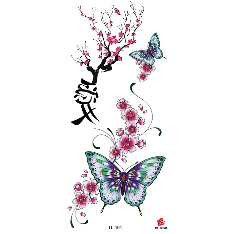 Фото Новые 3D тату-наклейки, татуировки, Временные татуировки, цветок, искусственные татуировки, временные тату-наклейки для животных, милые татуировки, временные татуировки №3