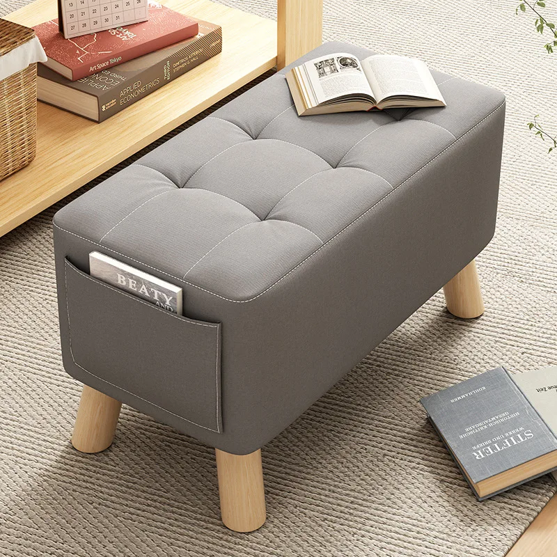 Small Solid Wood Stool Household Door Shoe Stool Simple Small Square ...