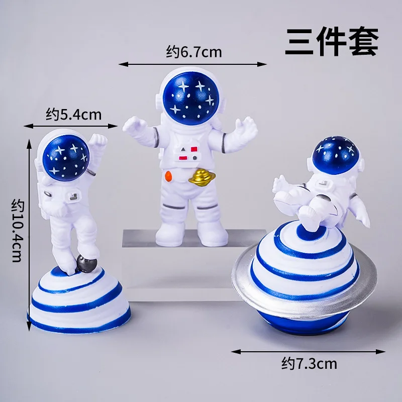 宇宙飛行士のケーキトッパー、外側の空間、誕生日の装飾、月、赤ちゃん