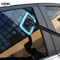 Car Window Cleaner Brush Kit Windshield Cleaning Wash Tool Inside Interior Auto Glass Wiper With Long Handle Car Accessories 1