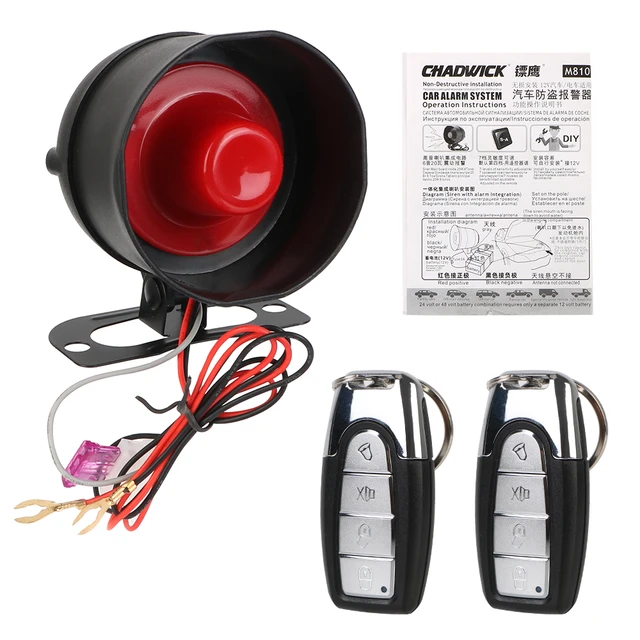 M8115 Auto Burglar Car Accessory 12V Car Alarm System One Way.