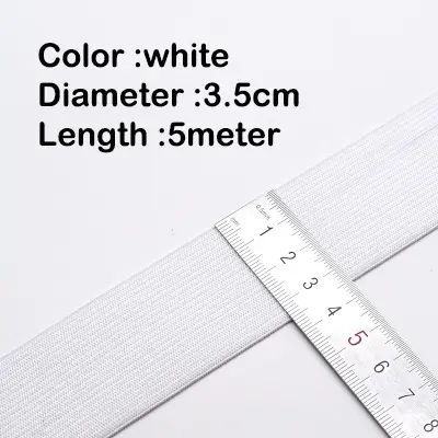 5Meters Sewing Elastic Band Heavy Stretch High Elasticity Knit Elastic Band for Sewing Waistband Elastic White black 10-60MM - Image 21