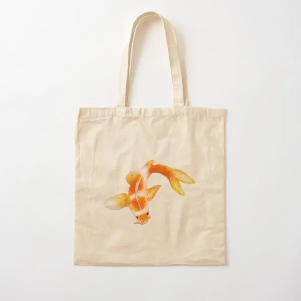 

Красивая оранжевая Холщовая Сумка Koi Fish с ручной росписью, сумка на плечо, складной модный шоппер, унисекс, продуктовая ткань, для путешествий, для дам