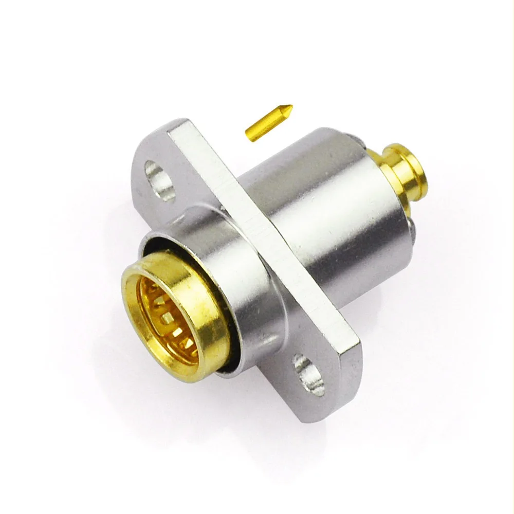 Female Straight 2 Hole Flange Crimp RF Coaxial Connector for Semi-Rigid RG405 Cable