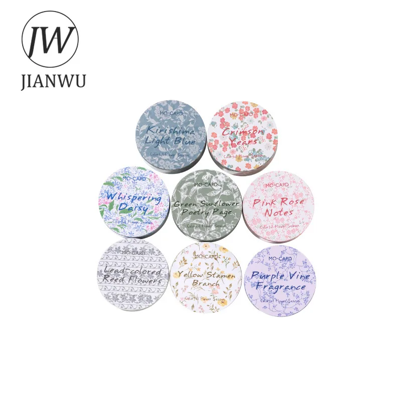 JIANWU 다채로운 꽃 시즌 시리즈 빈티지 꽃무늬 풍경 소재 콜라주 스크랩북 와시 테이프 크리에이티브 저널 문구류