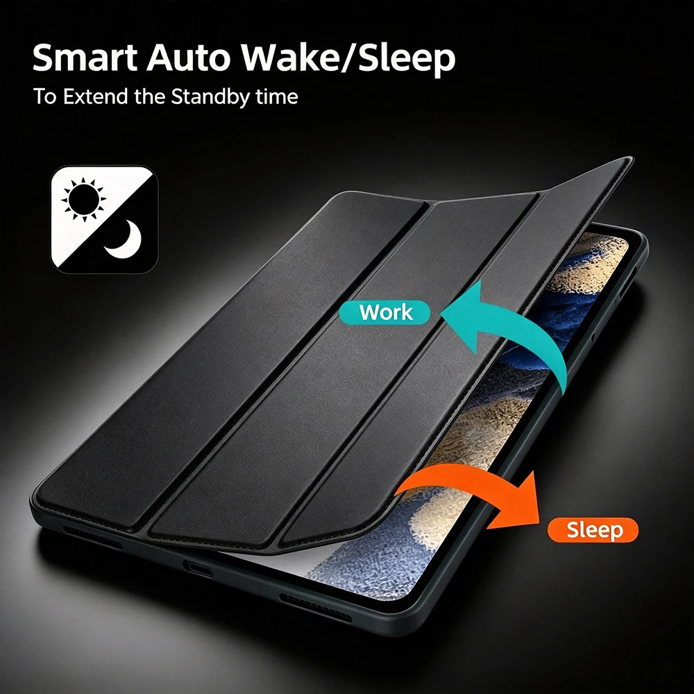 Shockproof Stand Flip Cover - Soft Silicone Back Shell
