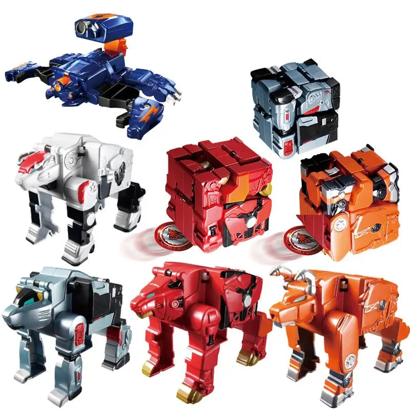 

METALIONS Transforming Animal to Robot Toys Korean TV Animation Deformation Lion/Sheep/Bear/Scorpion Toys for Child Gift