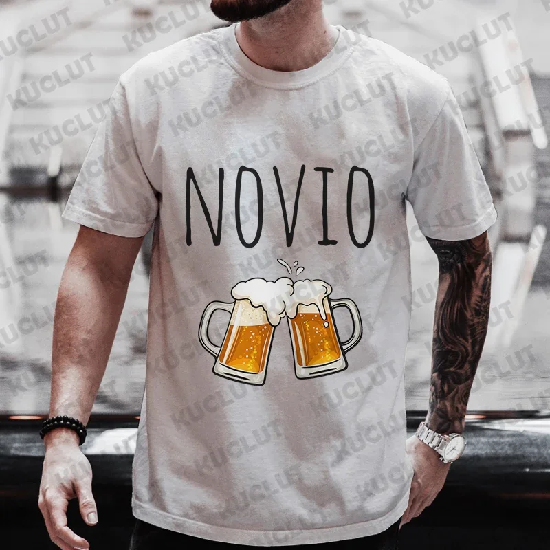 Camiseta de despedida de soltera en español para hombre, ropa de