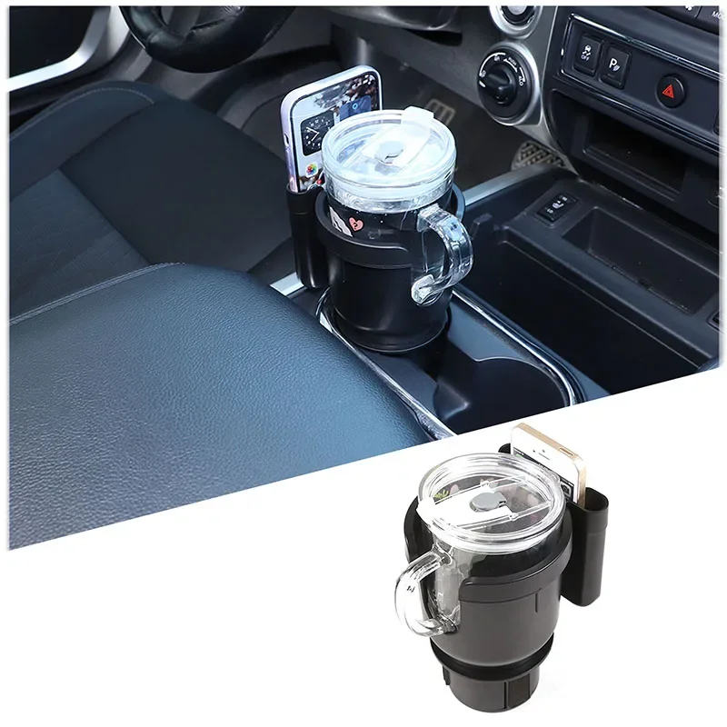 

For Nissan Titan 2016-2023 Car Cup Holder Expander 2-in-1 Multi-functional Car Water Cup Holder Mobile Phone Holder