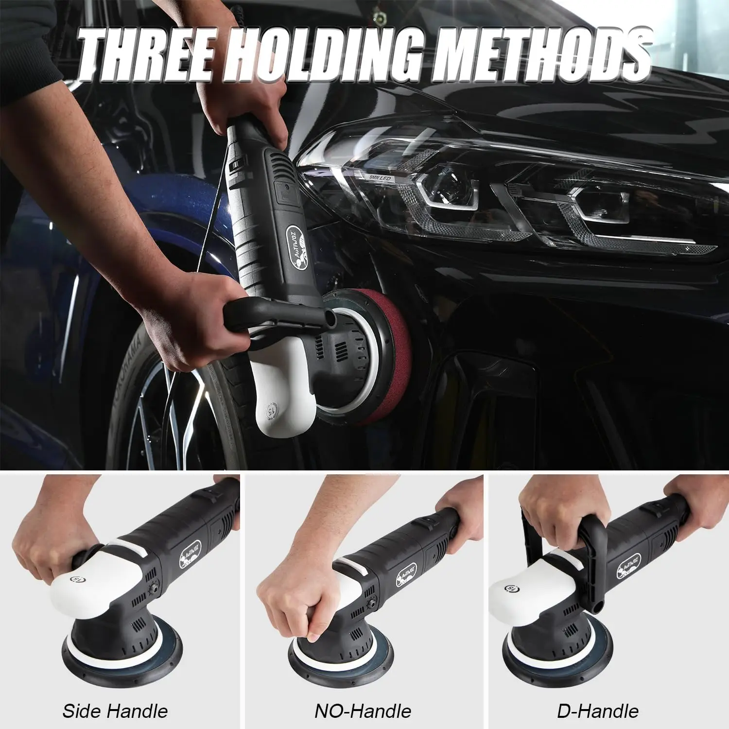 AUTIWOZ Car Polisher 6Inch Dual Action Polisher for Car Detailing Random Orbital with 6 Variable Speeds DA car polisher