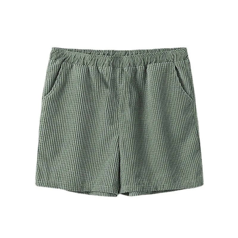 Summer Fashion Men's Set High Street Solid Color Button Short Sleeve T-Shirts and Elastic Waist Pockets Loose Straight Leg Short
