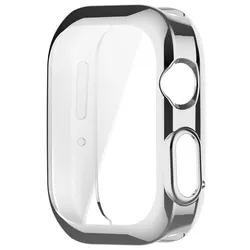 Sleek & Protective TPU Smart Watch Case - Shiny Full Cover Design (Silver)