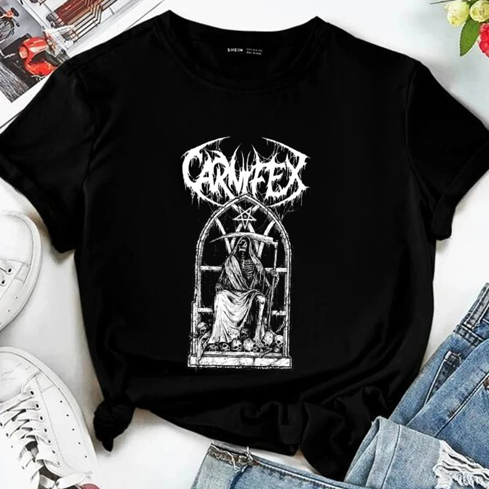 

Gothic Women's T-shirt Skeleton Bones Graphic T Shirts Vintage Y2k Tshirt Women Tees Unisex Crop Top with Short Sleeve