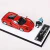 Diecast Model Car King Model 1/64 Ferrari Enzo Car Mode Ferrari with Doll Play Vehicles Toys for Boys 3